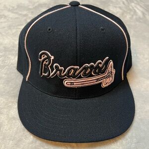 Atlanta Braves American Needle Black Cap size 7 5/8